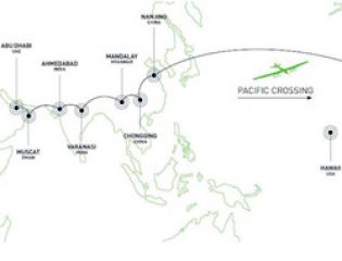Опубликована карта кругосветного путешествия Solar Impulse