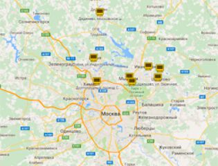 Карта пунктов приема устаревшей электронной техники в Подмосковье