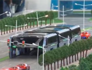 В Китае успешно прошел испытания уникальный автобус