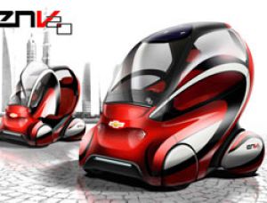 Двухместный электромобиль будущего Chevrolet EN-V 2.0