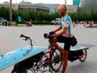 В Астану прибыл первый участник международного велопробега 