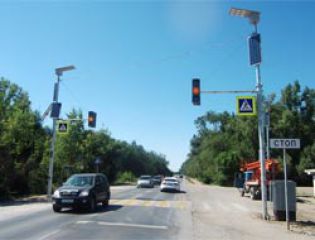 В Волгоградской области установлены светофоры на солнечных батареях